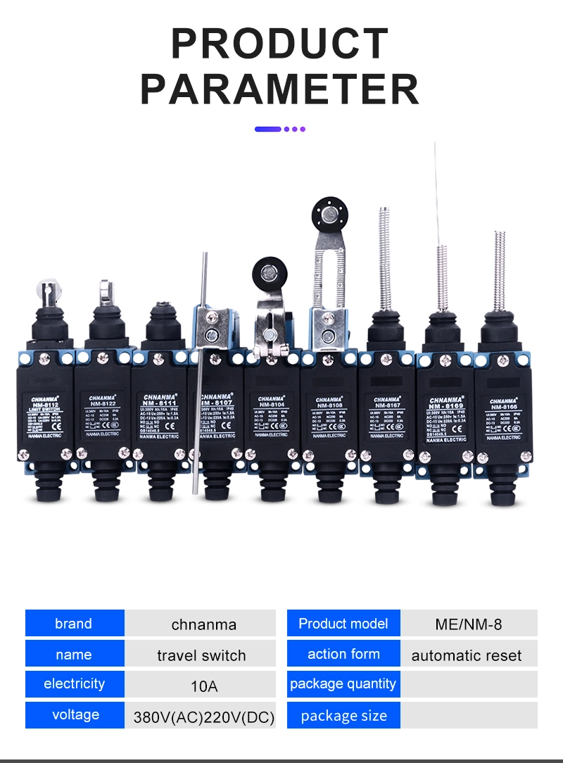 IP65 Waterproof Roller Type Limit Switch / Xck M Electrical Lever Switches