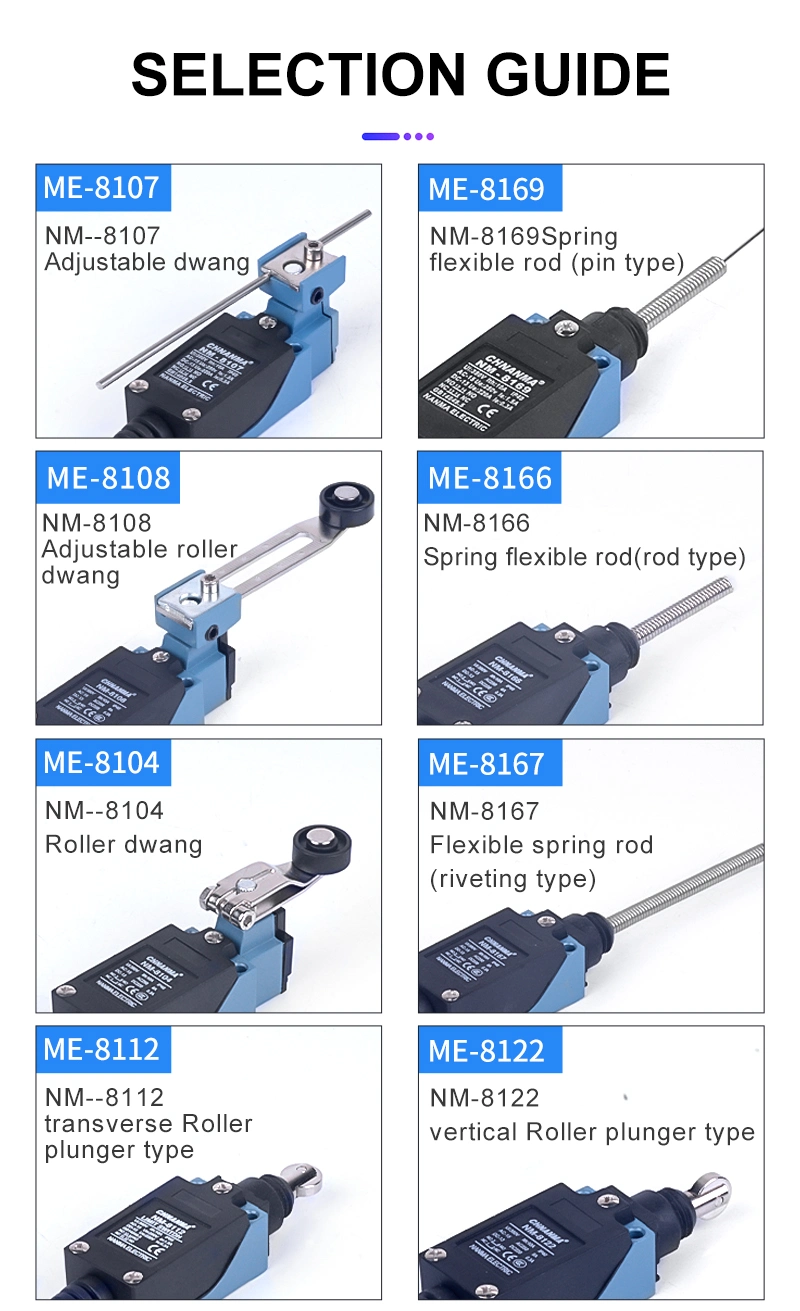 IP65 Waterproof Roller Type Limit Switch / Xck M Electrical Lever Switches