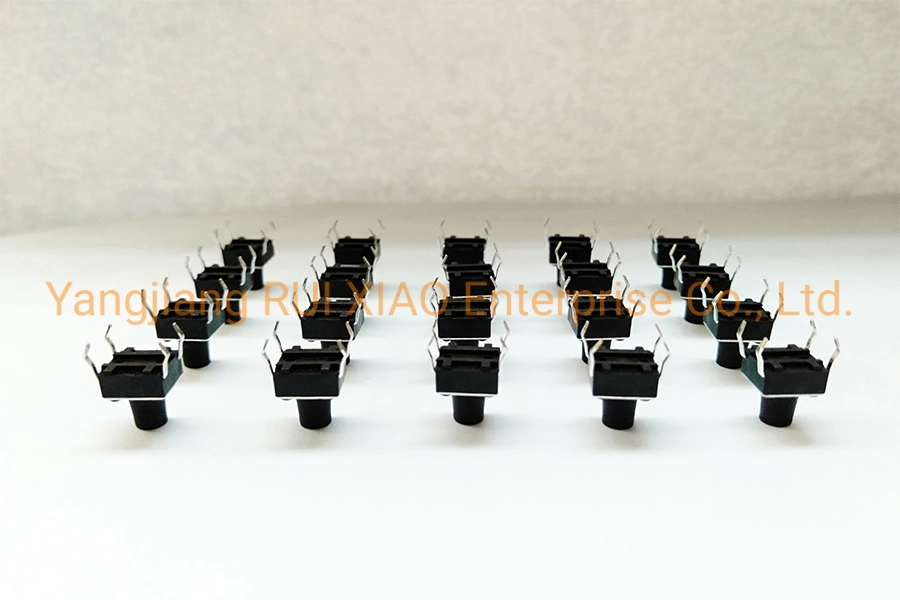 Touch Switch Button Micro Switch Button 4 Feet Straight Plug Vertical Square Black Small Switch Induction Cooker 6*6*8mm