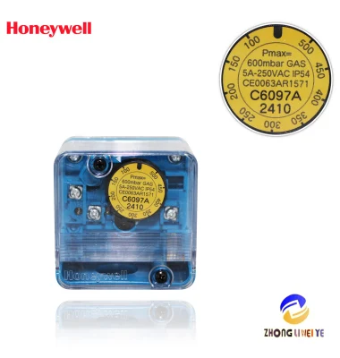 Les pressostats Honeywell sont utilisés pour les accessoires de brûleur industriels de la série complète C6097 d'origine